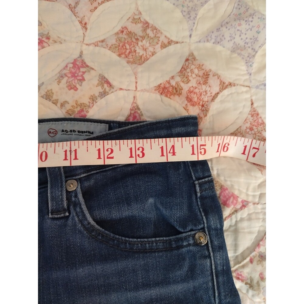 AG Adriano Goldschmied The Prima Ankle Pintucked Cigarette Jeans Women’s 27R - Picture 8 of 11
